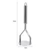 Practical Stainless Steel Potatoes Masher Rust-proof Household Potatoes Crusher Hangable Handheld Fruit Puree Maker Baby Food