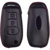 ROYALFOX(TM 2/3 Buttons Leather Flip Remote Key Fob Case Cover for 2015 2016 2017 2018 2019 Ford F150 F250,Focus 3 Escort Kuga Everest Fiesta Mustang