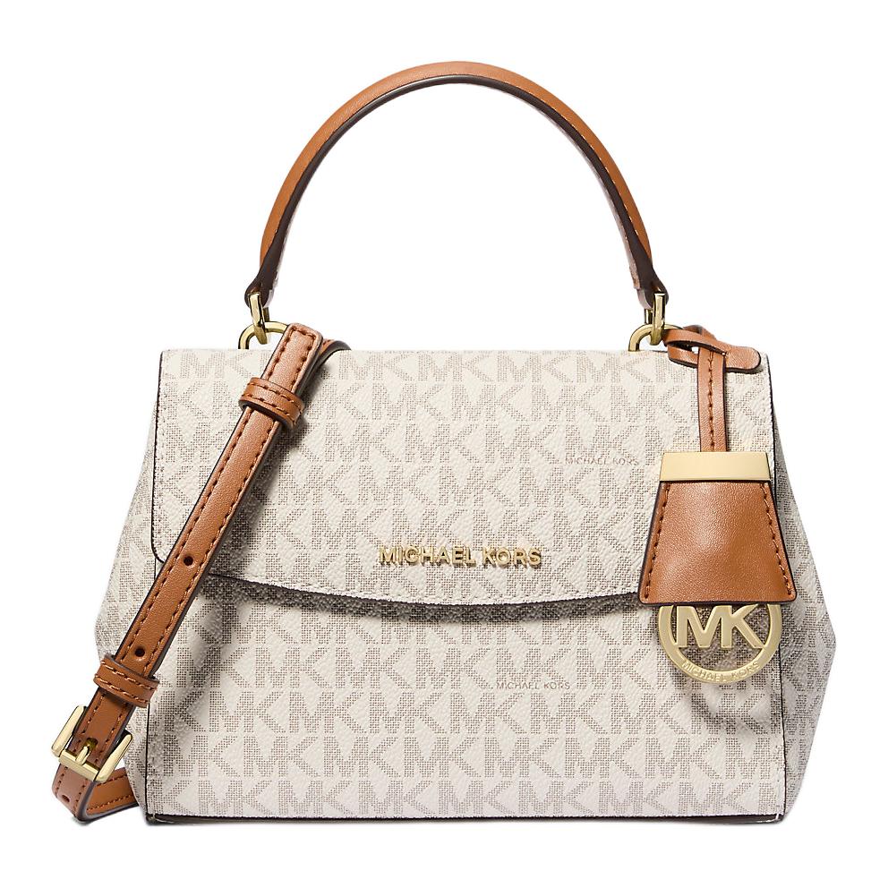 

Michael Kors Ava Brand Letter Logo Coated Canvas Crossbody Shoulder Handbag Small Women Handbags Vanilla Acorn 32S5GAVC1B-VANIGLIA/GHIANDA Basic Set (Bag)