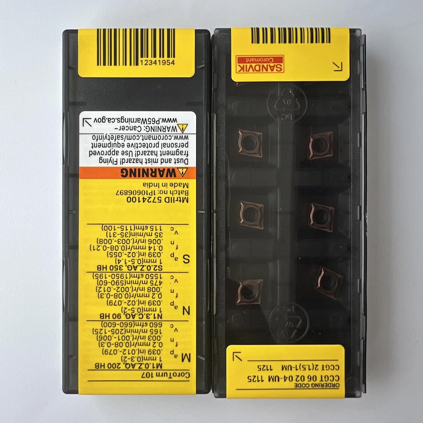 

Original Sandvik / CCGT060204-UM 1125 CNC lathe carbide blade tool 10 Pcs