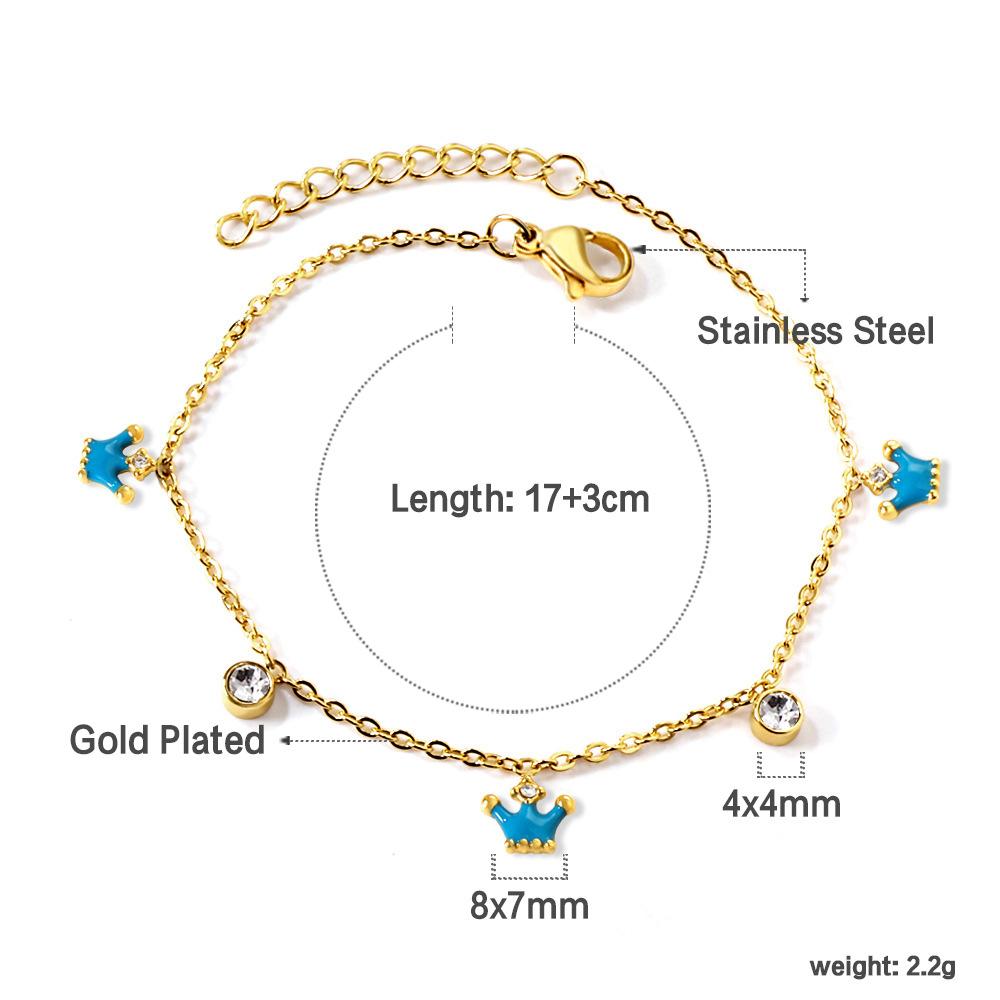 Bracelet Cute Sweet Butterfly Dragonfly Pendant with White Diamond Bracelet Stainless Steel Jewelry