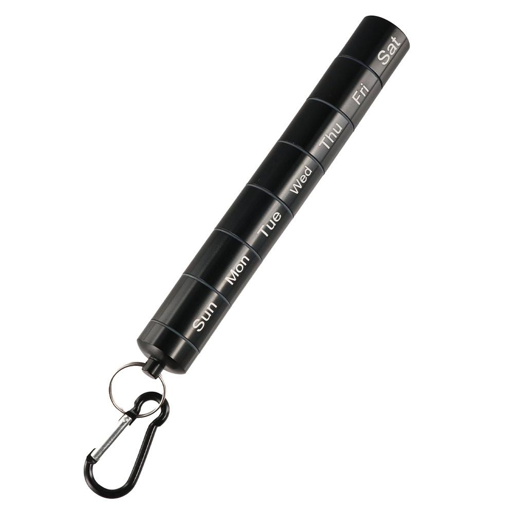 Aluminium Alloy Weekly Pill Box Stackable Compact Medicine Organizer Portable Waterproof Mini Metal Pill Container Shopping