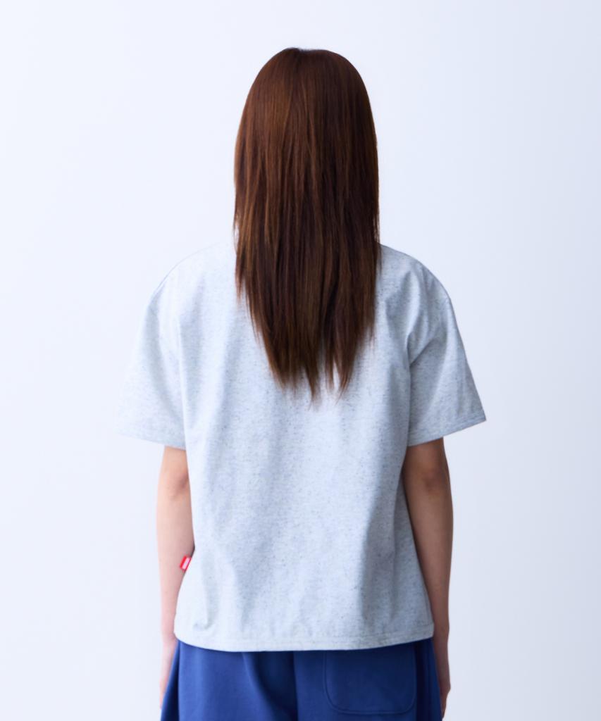 ADERNM Natural Sprinkle Round Neck T-Shirt White Melange