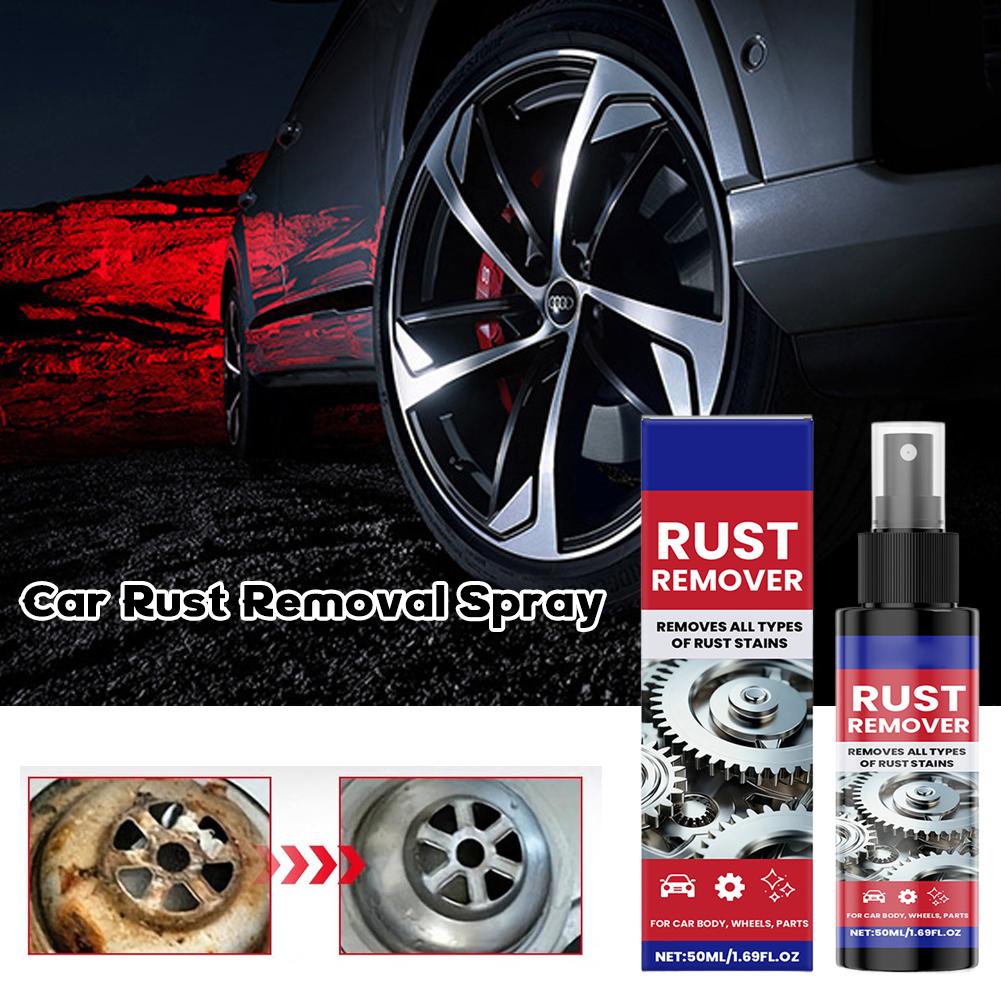 Rust Remover Car Wheel Cleaner Spray Metal Protection Formula Alloy Wheel Care Oxidation Treatment Auto Detailing Accessories