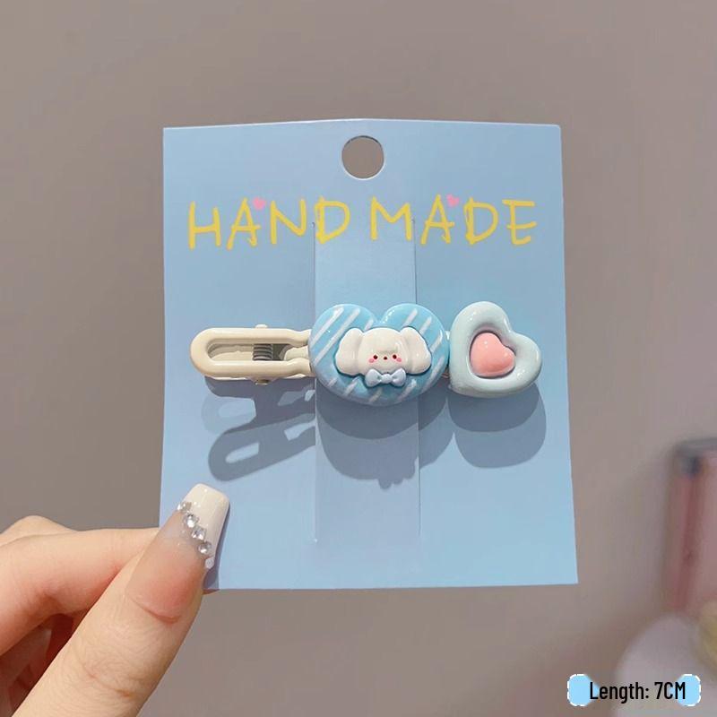 

Рожева шпилька для волосся «Дофамін»: Безшовна кругла шпилька Y2K - Мила маленька бічна заколка для чубчика для жінок