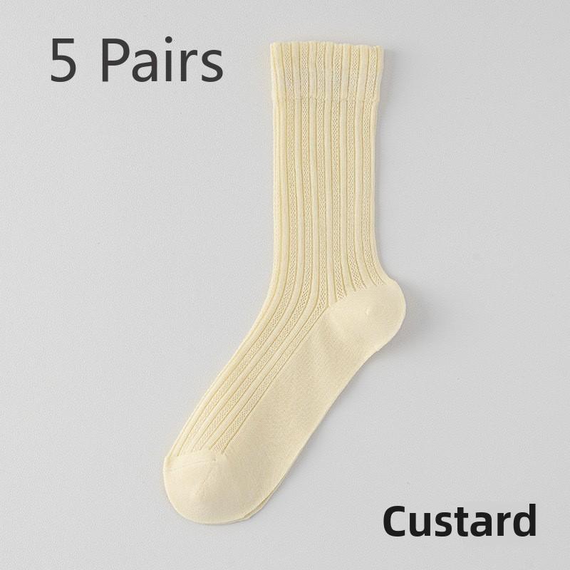 5 Paar Damen Frühling Sommer Dünne Netz Atmungsaktive Nahtlose Kniestrümpfe
