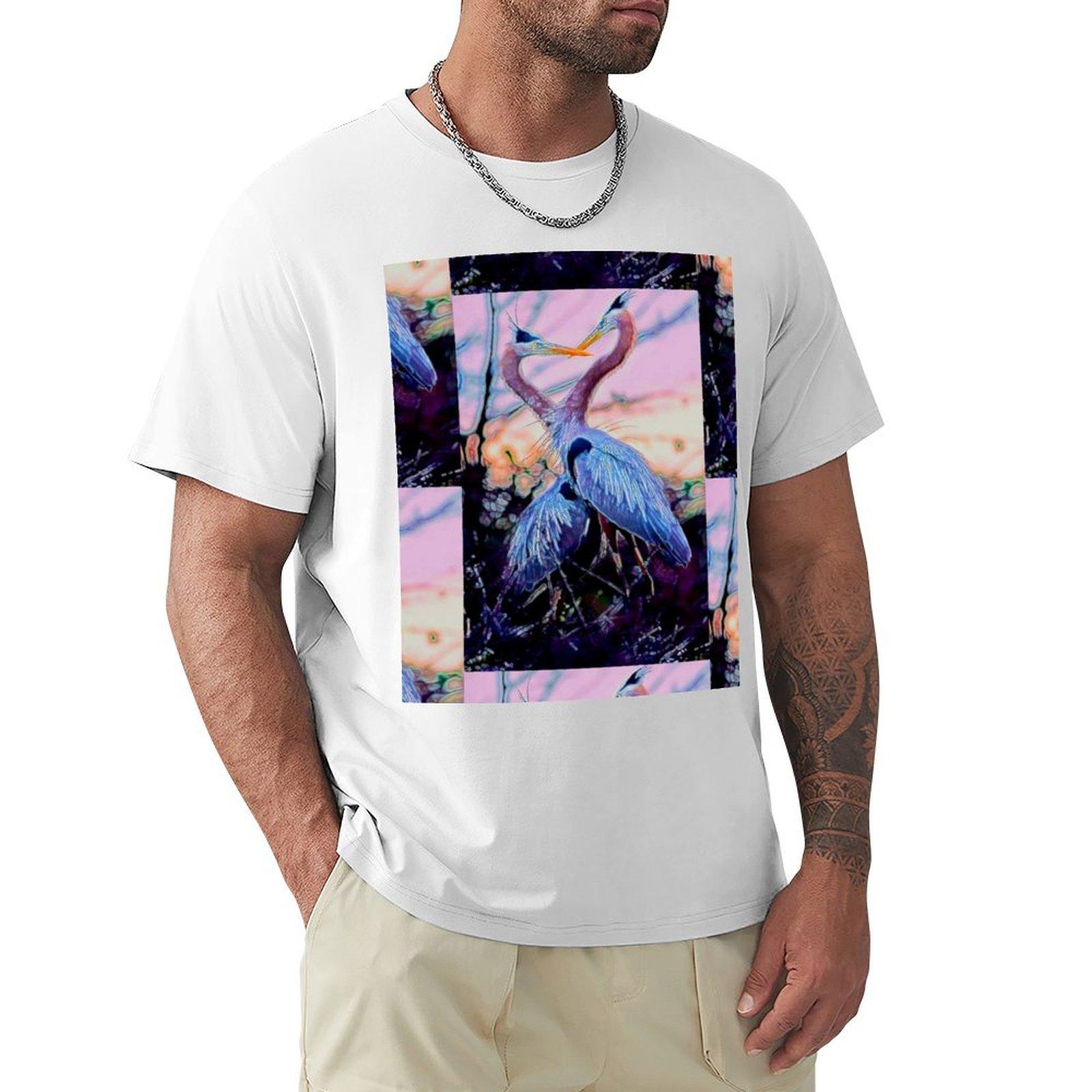 BLUE HERONS TShirt Funny tshirt sublime man clothes funny meme tshirts mens big and tall t shirts S