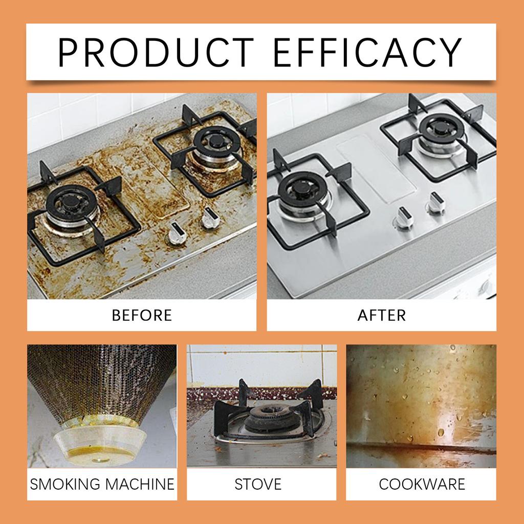 Multi-purpose Cleaning Cream, Oil Stain Remover, Kitchen Grease Cleaner, Mild Ingredients, Does Not Damage Surface Polishing Of Kitchenware