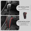 Leather Gear Shift Cover Diamond Embroidery Design,Durable Shift Knob Cover for Shift Lever Protection,Universal Car Gear Shift Cover Car Decorative