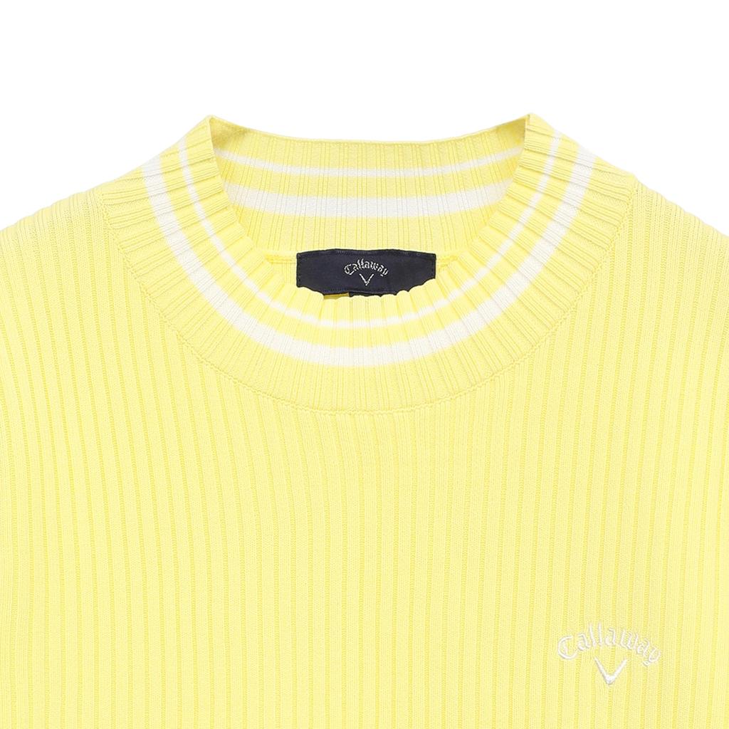 Callaway Short Sleeve Mock Neck Sweater Golf C25119202 M Women's (One-Point Logo) / / 1061_Yellow