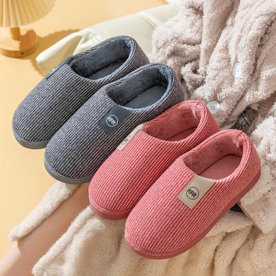Winter Warme Schuhe Frau Mann Hausschuhe Weich Plüsch Liebhaber Zuhause Boden Pantoffel Anti-Rutsch Damen Schlafzimmer Pantoletten