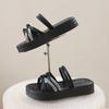 Platform Sandals Women's Summer Wear Exquisite Explosion with Skirt Roman Shoes French Open-toed Cool Slippers Two Wear