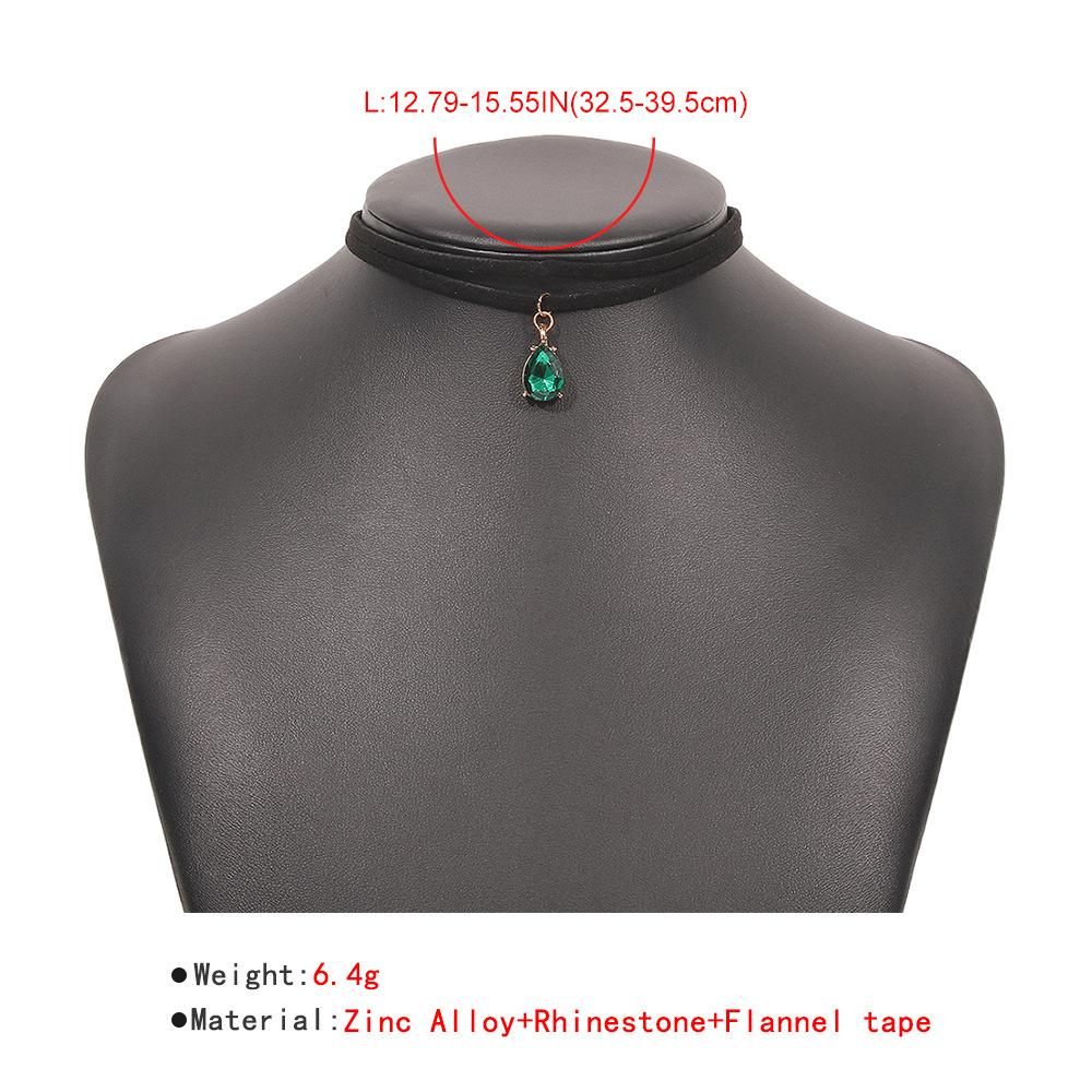 Tooxika Glass Diamond Temperament Double Layer Collarbone Chain Retro Short Personalised Necklace