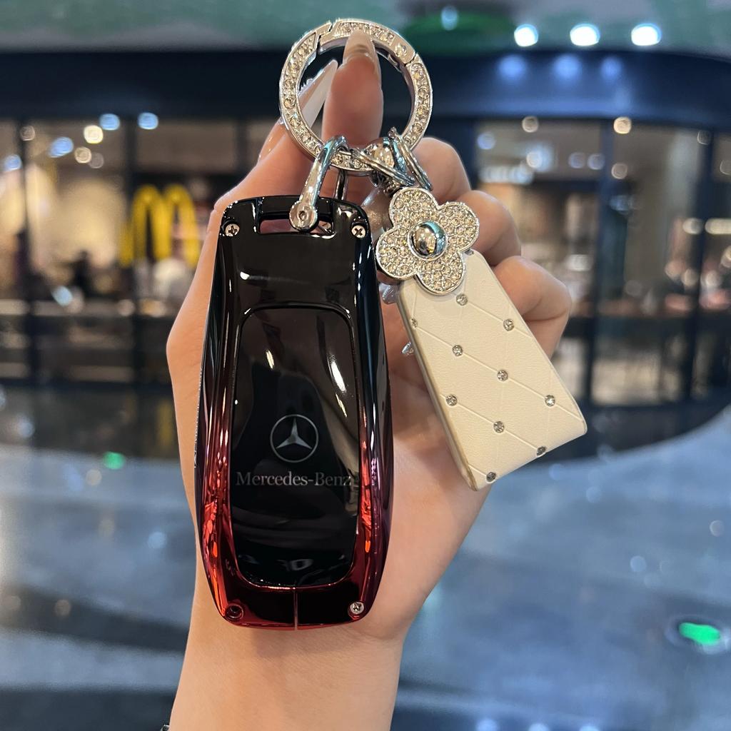 REE4   3BTN Fashion Soft Car Key Case For Mercedes Benz A C E S G Class GLC CLE CLA GLB GLS W177 W205 W213 W222