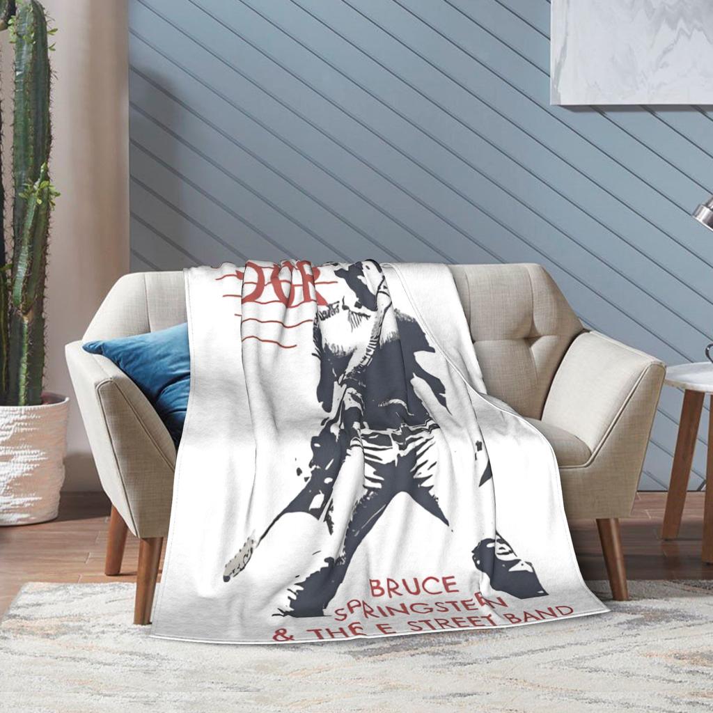 Bruceed Springsteened Concert Tour Throw Blanket for Couch Fuzzy Plush Blanket 50x60 Inch Multi-size Bedspreads for All Seasons