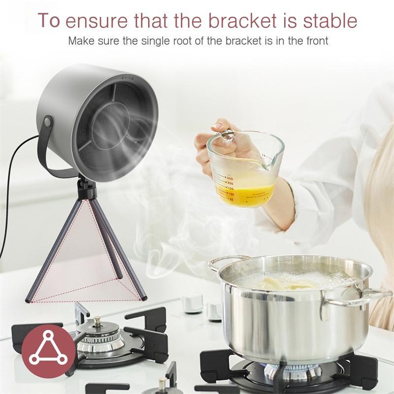 1200Pa Kitchen BBQ Hot Pot Smoke Exhaust Device Strong suction Portable Range Hood Household Small Desktop Exhaust Fan
