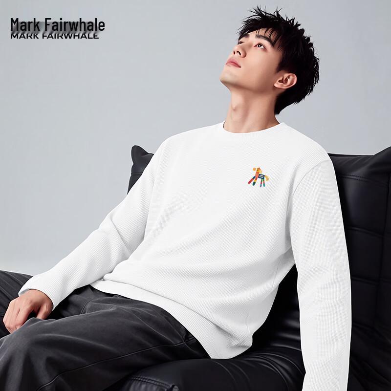 Mark Fairwhale Men's Waffle Knit Long-Sleeve Crewneck T-Shirt