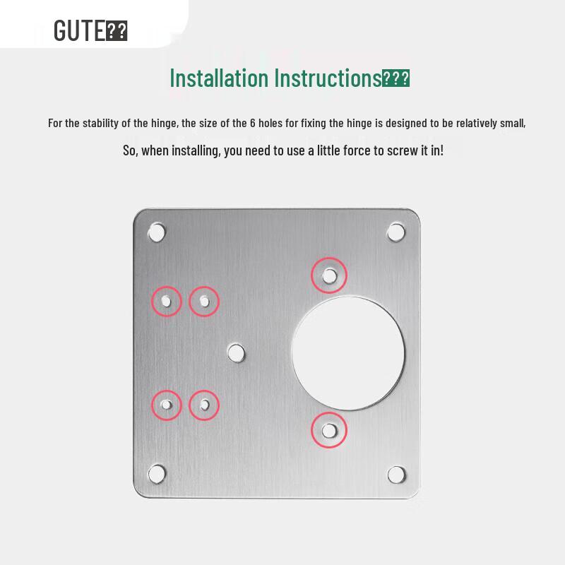 Gute Stainless Steel Cabinet Hinge Repair Plates (4-Pack)