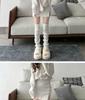 Japanese Lolita Knitted Calf Socks - Slimming Leg Covers, Shape-Enhancing JK Style