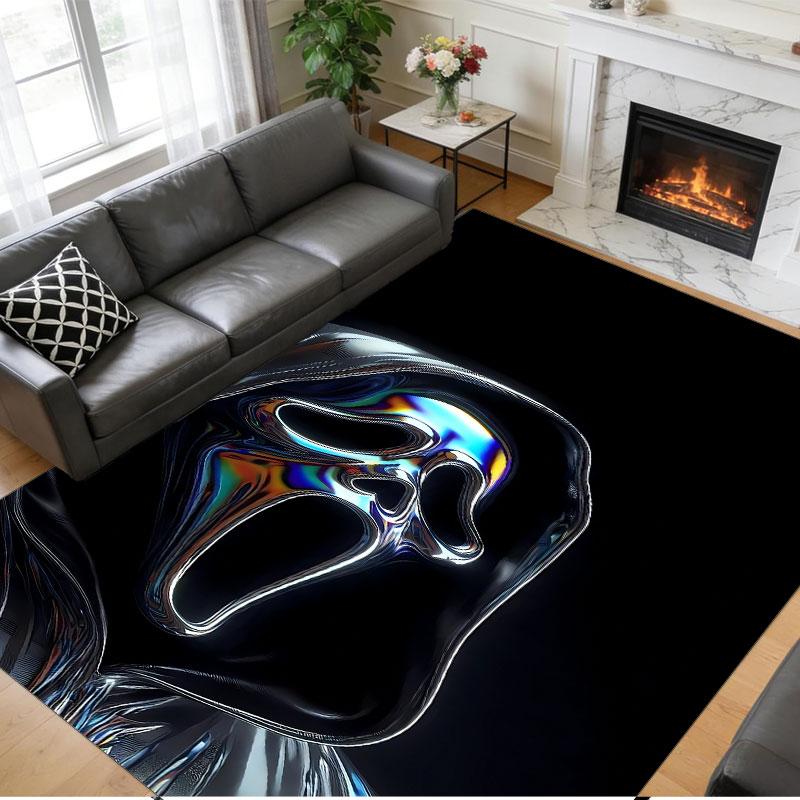 Crystal Velvet Rug Soft Non Slip Indoor Floor Mat Home DecorScream Ghostface