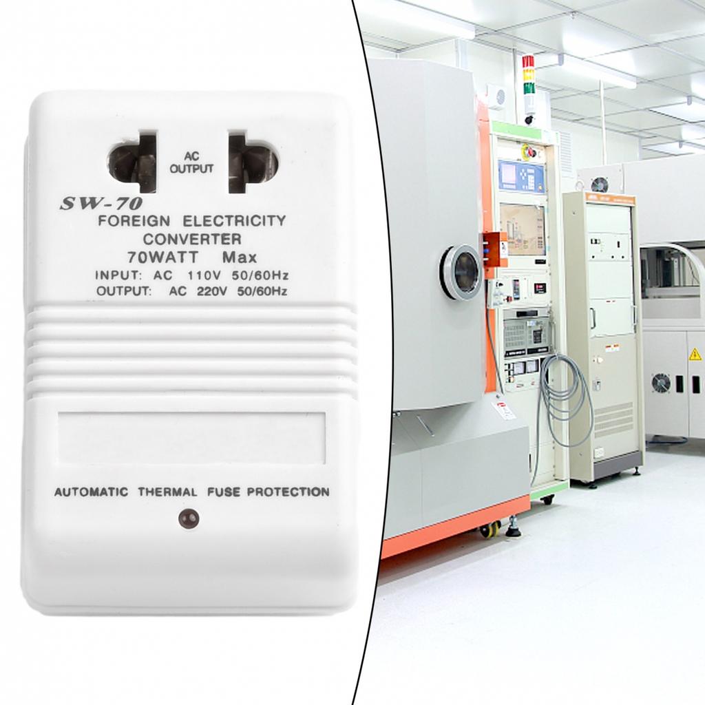 Měnič napětí 220V/240V na 110V/120V Zvyšovací transformátor 70W Cestovní