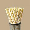 100Pcs Biodegradable Paper Straws Colorful Striped Print Food-Grade Safe Drinking Straws Party Supplies