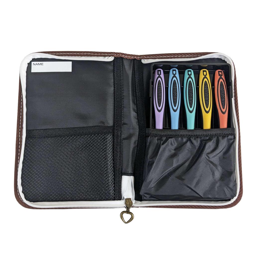Yoshiharu Cutlery Yoshiharu Carving Knife Set with Safety Elementary (Lace-up, Left-Handed, 2-Way Grip, Guard, School, Girls)