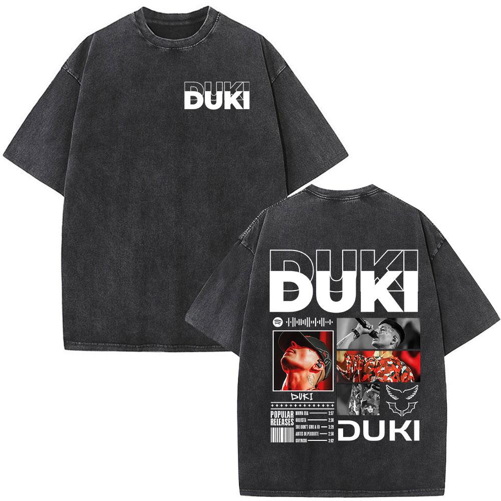 

Vintage Washed Rapper Duki Merch Tshirt Mens Women Clothing Fashion Hip Hop Oversized Tshirts Cotton Short Sleeve T Shirts S