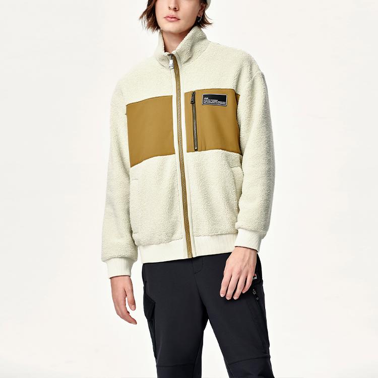 Fila Fleece Lined Casual Jacket Men Outerwear Light-Green F11M148501F-LG