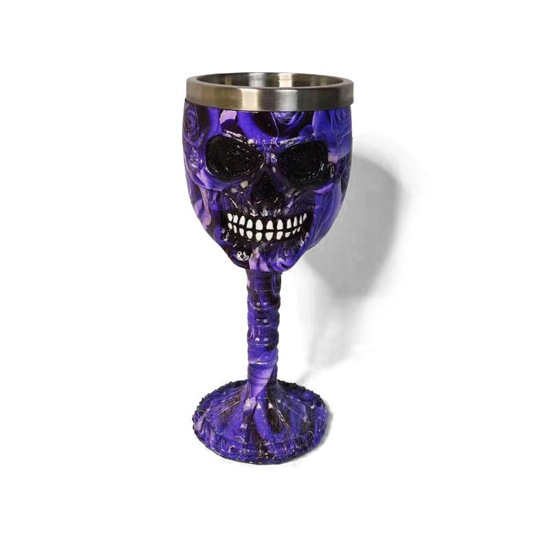 2025 New Skull Goblet Graffiti Statue Ornament Retro Claw Abstract Sculpture Statue Halloween Gift Home Décor
