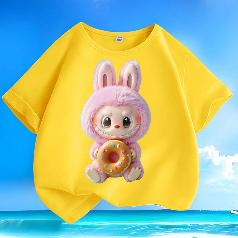 Pure Cotton Fashionable T-shirts for Children, Short-sleeved Tops for Boys and Girls In Summer