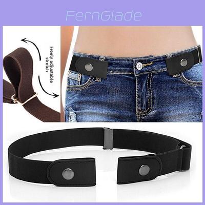 Onzichtbare Elastische Leren Riem voor Mannen en Vrouwen Met Drukknop Voor Casual Kantoor Kleding