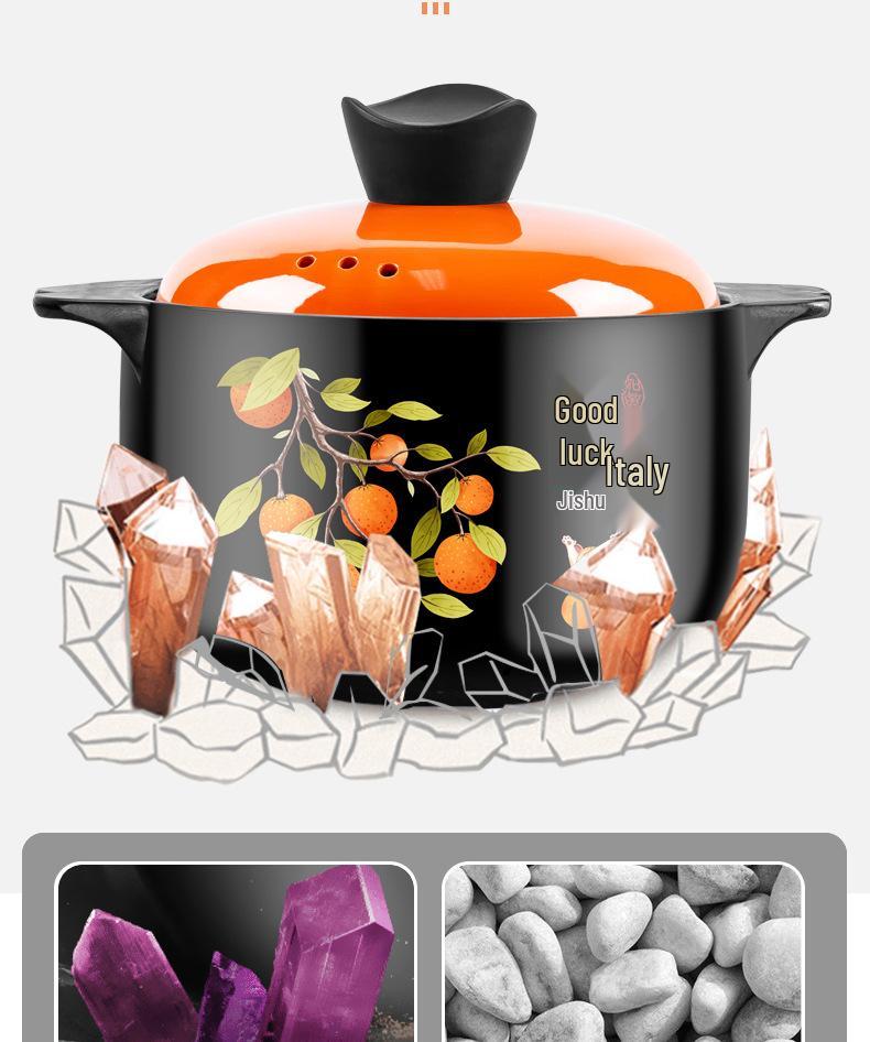 Ceramic Casserole Gift Set: High-Temperature Resistant Soup and Stew Pot for Dry Burning Gas Stoves.