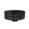 Faux Leather Wide Waist Belt With Pin Buckle For Fashion Accessories