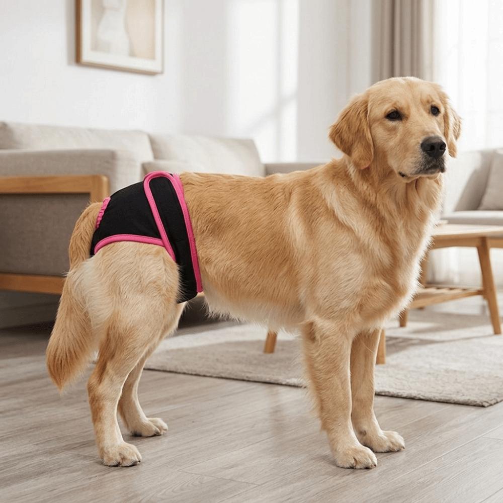 Adjustable Sticky Strap Dog Sanitary Pant Soft Fabric Pet Period Underwear  Outdoor Walking