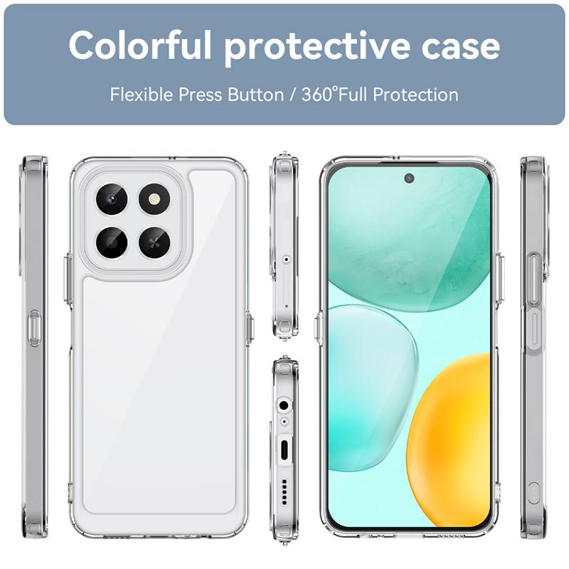 For Honor X6c Case Honor X6c Cover Bumper Anti-Scratch Shockproof Clear PC + Silicone Protective Phone Cover Cases For Honor X6c