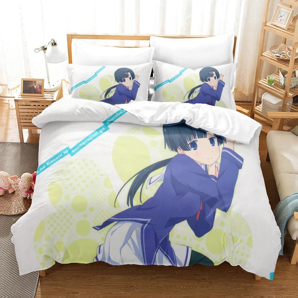 Fashion 3D Print Kawaii Girls OreShura Bedding Set Cartoon Anime Three-piece Set Adult Kid Bedroom Duvet Cover Sets Home Textile