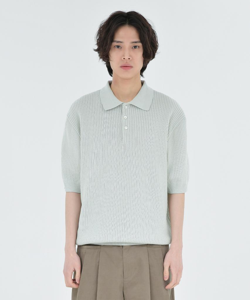 Beulaunyadeu Knit Polo Shirt, Mint