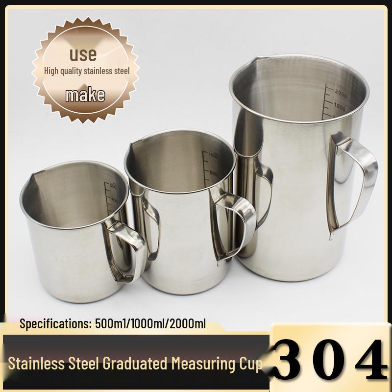 

Large 304 Stainless Steel Measuring Cup with Scale - 500ml/1000ml/2000ml for Home and Hospital Use 500ml [1 piece]