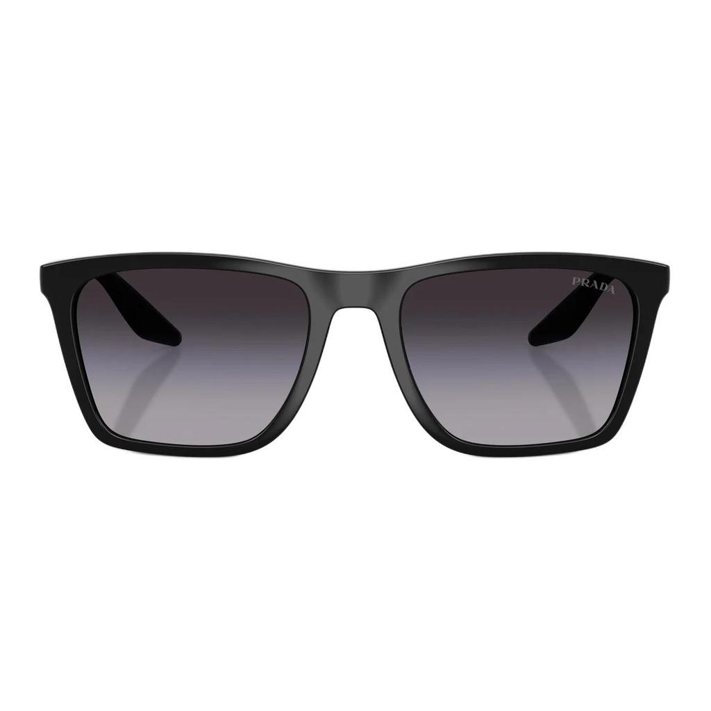 Prada Logo Design Injected Butterfly Sunglasses Men Sunglasses Black PSB08S1AB09U