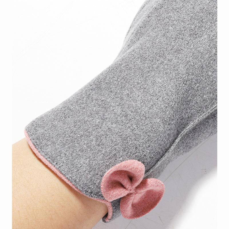 Damskie ciepłe rękawiczki z aksamitnymi, wiatroszczelnymi i antypoślizgowymi rękawiczkami do jazdy na świeżym powietrzu z ekranem dotykowym