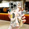 Chihuahua Puppy Teacup Dog Plating Phone Case For Iphone 16 17 Pro Max Air 16E 14 15 Plus 12 13 Mini Anti-Fall Airabag Cover