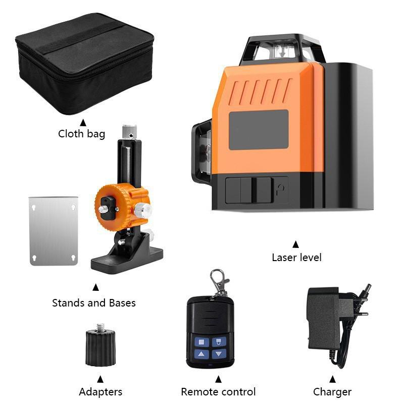 16-Line High-Precision Green Laser Level with Auto Line-Drawing for Outdoor Use and Strong Light