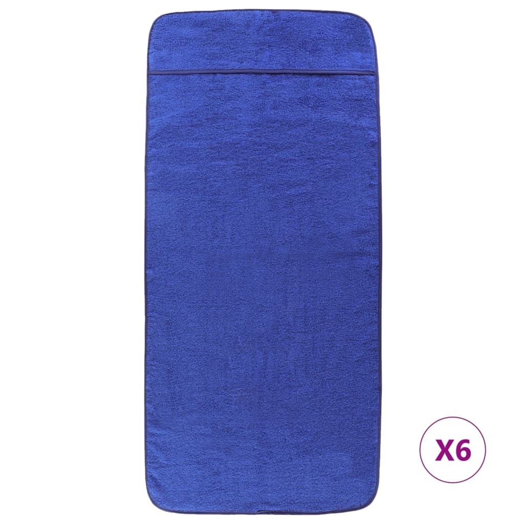 Vidaxl Ręczniki Plażowe, 6 Szt., Niebieskie, 60X135 Cm, 400 G/M²