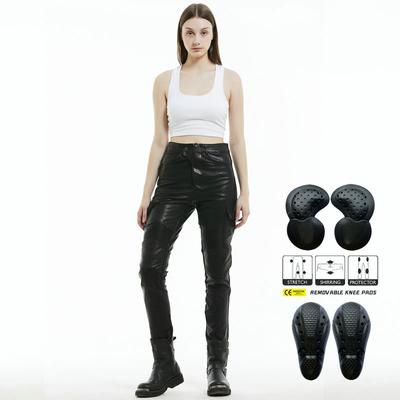 Motorcycle Cycling Pants Multi Pocket Workwear Racing Waterproof Fall Pants Female Rider Motorcycle Casual Leather Pants