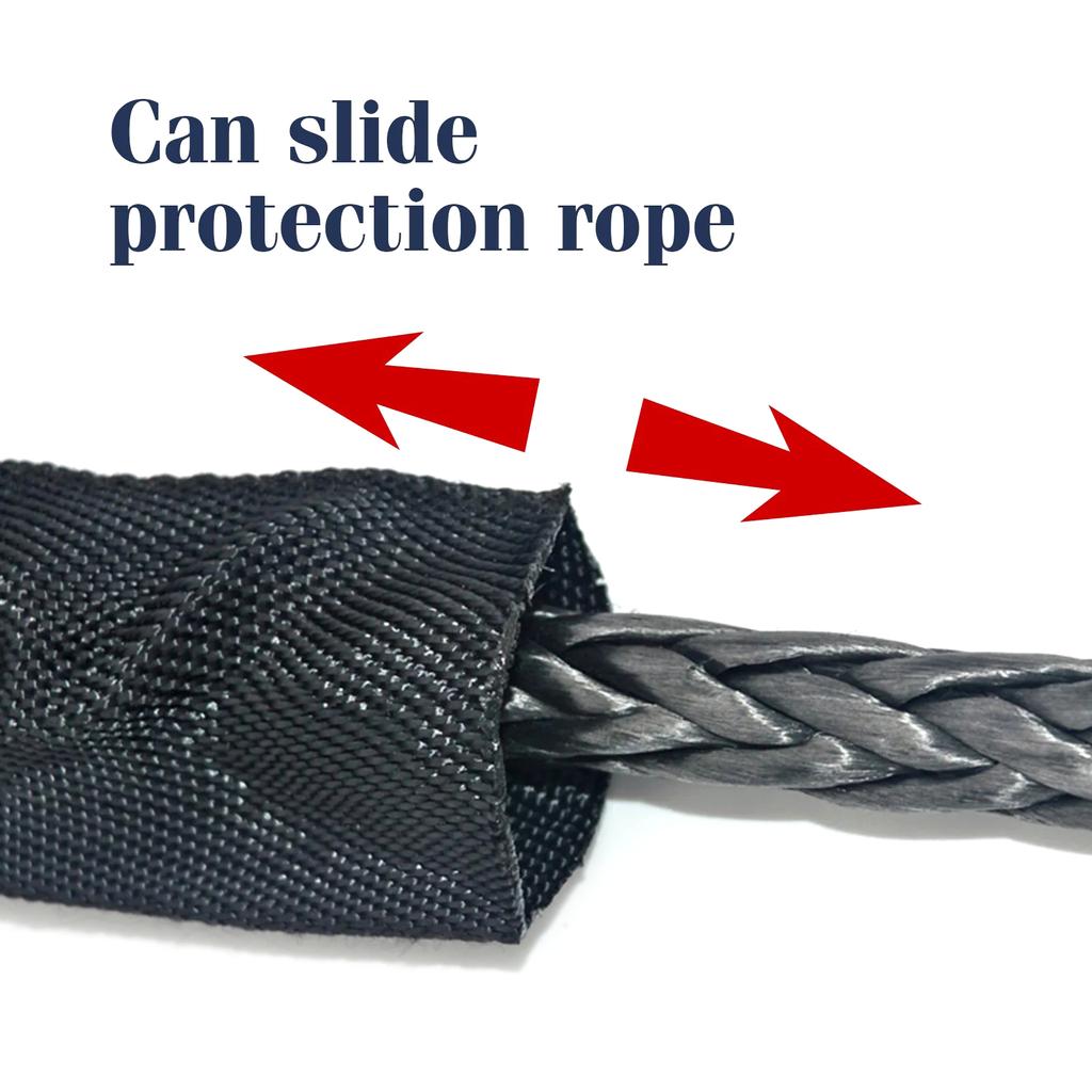 Universal Protective Sleeve Nylon Rope Winch Rope Prevent Overheating & Slipping Suitable for Various Applications