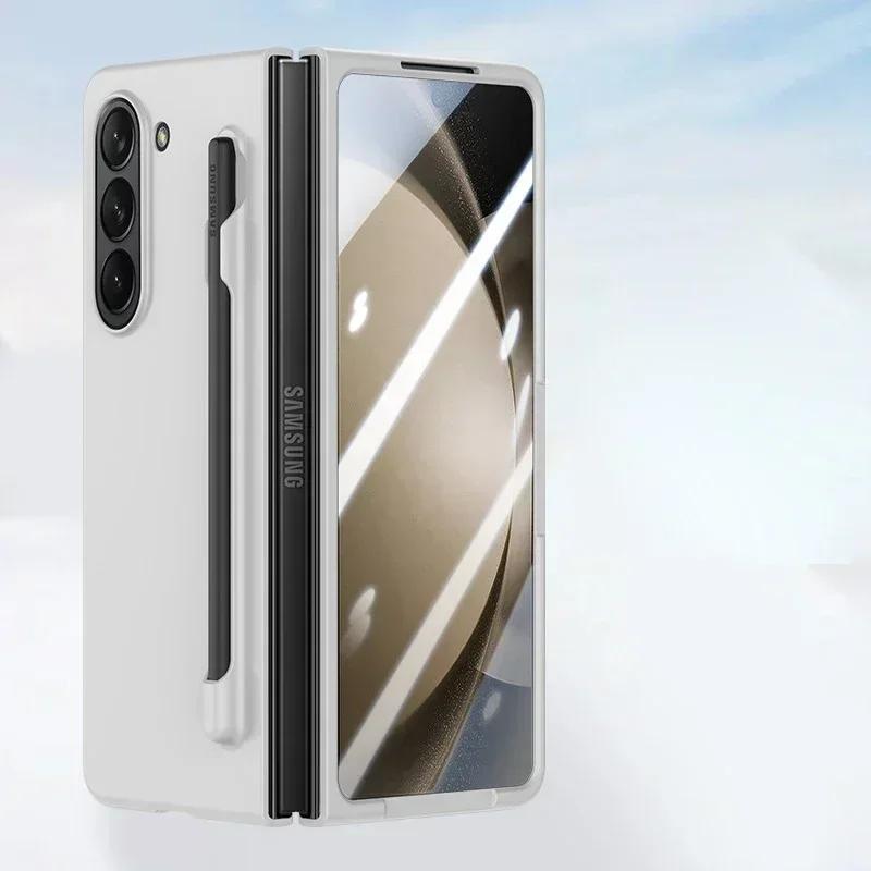 NUOVO per Samsung Galaxy Z Fold 7 6 5 Custodie Premium con S Pen e Supporto per S Pen Colore Solido Protezione Schermo Integrata Copertura Opaca