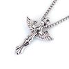 European and American Jewelry Titanium Steel Angel Sword Pendant Punk Retro Trendy Men's Necklace