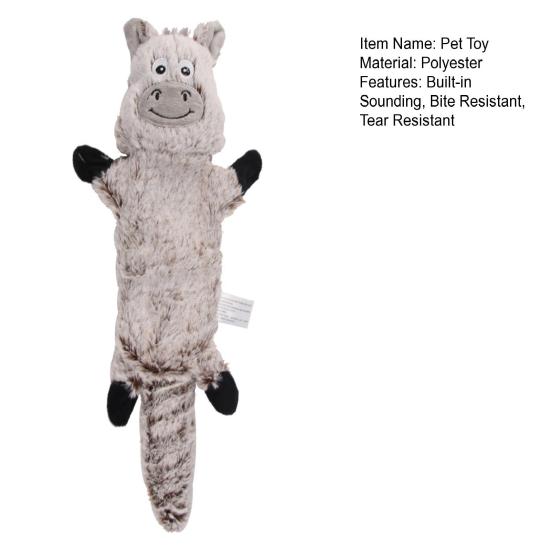 Pet Sound Toy Built-in Voice Scratch-resistant Cartoon Shape Bite-resistant Relieve Stress Rabbit/Cow/Donkey Cute Stuffed