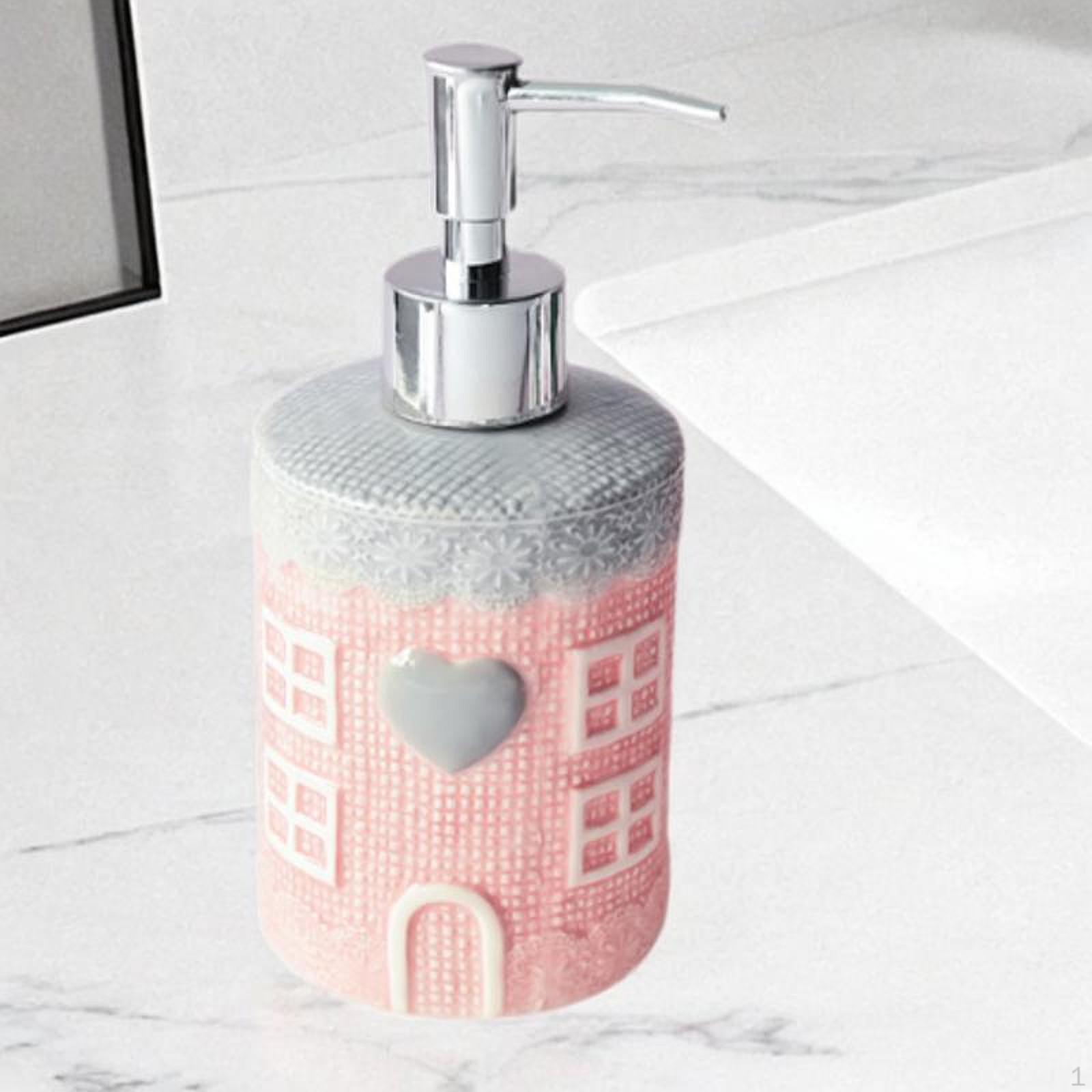 

Ceramic Soap Dispenser Dish 350ml Travel Essentials Hand Pump Bottle